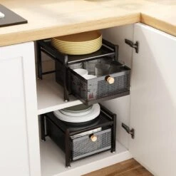 AlShiha® Organizer - Keuken Organizer - Ladekast - (Een Laag ) - Kast Organizer - Keukenrek - Gootsteenkast Organizer - Aanrecht Organiser - Bureau Organizer - Opbergrek - Keukenkast Organizer - Badkamer Organizer -Thuisopslag 1200x1200 983