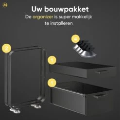 Mymonkii Gootsteenkast Organizer - Schuiflades Keukenkast – Stevige Keukenkast Organizer - Antislip Poten -Thuisopslag 1200x1200 985