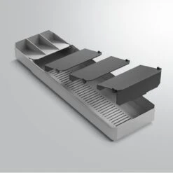 Tomado Metaltex - Verstelbare Bestekbak UniFit - Grijs - 90 Stukken Servies - Sorteervakken Verstelbaar & Uitschuifbaar Van 40 Tot 49 Cm -Thuisopslag 1200x1200 998