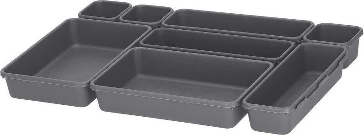 Merkloos Springos Lade Organizer | Opbergbakjes | Lade Verdeler | Voor Keuken En Bureau | Badkamer | Lade Bakjes | Make Up Organizer | 8 Delen | Grijs 9 Merkloos Springos Lade Organizer | Opbergbakjes | Lade Verdeler | Voor Keuken En Bureau | Badkamer | Lade Bakjes | Make Up Organizer | 8 Delen | Grijs - Afbeelding 7