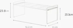 Keuken Organizers - Aanrecht Organiser - 23,8*51,2* 21 - Pannenrekken - Gootsteenkast Organizer - Bureau Organizer - Opbergrek - Kruidenrek - Kast Organizer - Badkamer Organizer -Thuisopslag 1200x460 1
