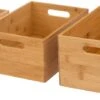 5Five Opbergmanden Bamboe - Set Van 3 - Rechthoekig 1 5Five Opbergmanden Bamboe - Set Van 3 - Rechthoekig -Thuisopslag 1200x464