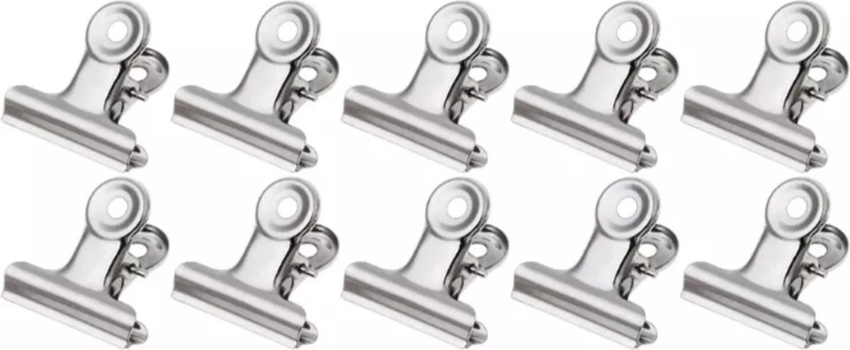 Merkloos Snackclips | 10 Vershoudclipjes Voor Afsluiten Voedsel- En Chipszakjes | RVS Klemmetje Afsluitclips | 30mm 3 Merkloos Snackclips | 10 Vershoudclipjes Voor Afsluiten Voedsel- En Chipszakjes | RVS Klemmetje Afsluitclips | 30mm