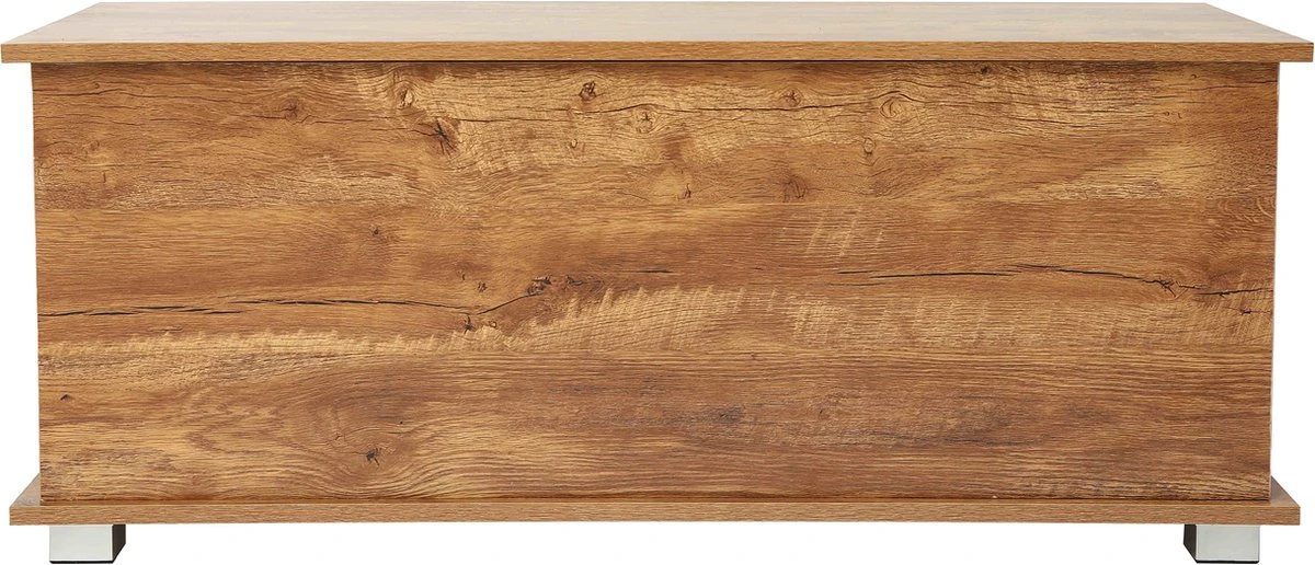 Opbergkist - Speelgoedkist - Dekenkist - 100 Cm Breed - Vintage Bruin 7 Opbergkist - Speelgoedkist - Dekenkist - 100 Cm Breed - Vintage Bruin - Afbeelding 5