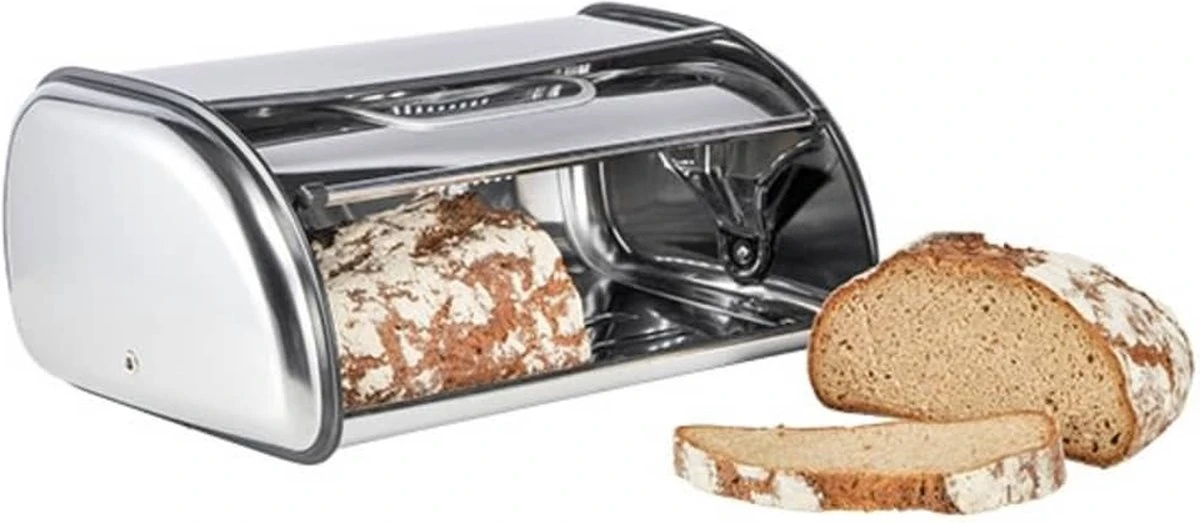 Haushalt Broodtrommel - Schuifdeksel - RVS 4 Haushalt Broodtrommel - Schuifdeksel - RVS - Afbeelding 2