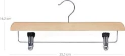 Hoppa! 8 X Houten Kledinghangers Broekhangers Broekhangers Voor Broekrokken Skid-proof Gemaakt Van Shimmy Hout 35.5 Cm -Thuisopslag 1200x537