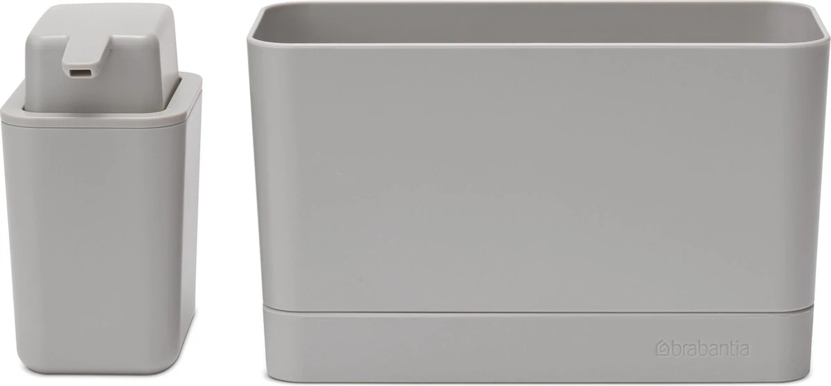 Brabantia SinkSide Aanrecht Organizer - Set 2-delig - Mid Grey 6 Brabantia SinkSide Aanrecht Organizer - Set 2-delig - Mid Grey - Afbeelding 4