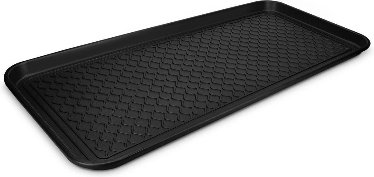 Navaris Lekbak Voor Schoenen XL - Afdruipmat Voor 5 Paar Schoenen Of Laarzen - 76 X 38 Cm - Zwart 3 Navaris Lekbak Voor Schoenen XL - Afdruipmat Voor 5 Paar Schoenen Of Laarzen - 76 X 38 Cm - Zwart