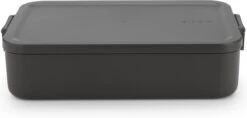 Brabantia Make & Take Bento Lunchbox Incl Bentobox - Large - Kunststof - Dark Grey -Thuisopslag 1200x572