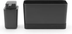 Brabantia SinkSide Aanrecht Organizer - Set 2-delig - Dark Grey -Thuisopslag 1200x577 2