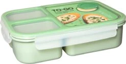 Lock&Lock Lunchbox - Bento Box - Salade Lunchbox - Met 3 Compartimenten - Met Dressing/Saus Bakje - Volwassenen En Kinderen - To Go - Lekvrij - BPA Vrij - 1,5 Liter - Groen -Thuisopslag 1200x609