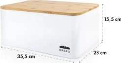 Oklahoma Broodtrommel Metaal 35,5x15,5x23 Cm Bamboe Deksel Snijplank -Thuisopslag 1200x628 2
