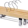 Hoppa! 8 X Houten Kledinghangers Broekhangers Broekhangers Voor Broekrokken Skid-proof Gemaakt Van Shimmy Hout 35.5 Cm -Thuisopslag 1200x638