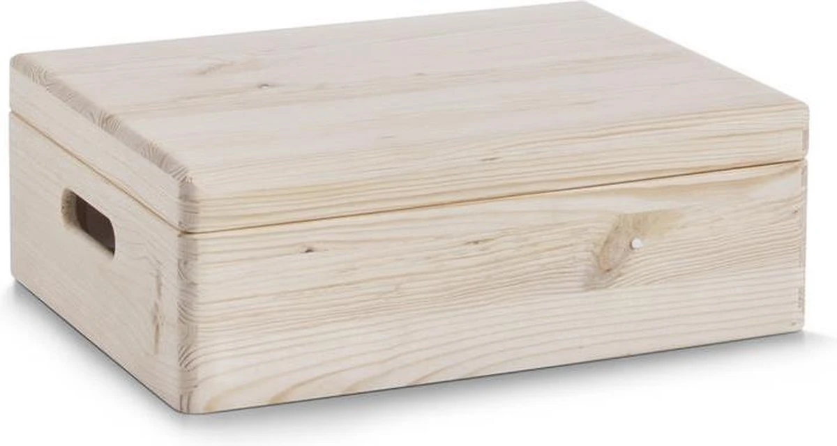 Zeller Present Houten Kist 40x30x14 Cm Met Deksel - Medium - Laag - Met Deksel & Duurzaam 8 Zeller Present Houten Kist 40x30x14 Cm Met Deksel - Medium - Laag - Met Deksel & Duurzaam - Afbeelding 6