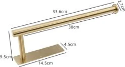 Happy Tears | Luxe Keukenrolhouder | Zelfklevende Rolhouder | Keukenpapier | Handdoekhouder | Handdoek | Geschikt Voor In De Badkamer - Toilet - Keuken | Badkamer Accessoires | Keuken Accesoires | Goud -Thuisopslag 1200x640 5