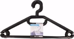 Merkloos 20x Plastic Kledinghangers Zwart