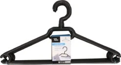 Merkloos 10x Zwarte Kunststof Kledinghangers 40 Cm Met Broekstang - Kledingkast - Kleding Opbergen - Kleerhangers -Thuisopslag 1200x647 4
