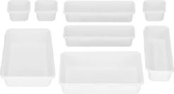 Merkloos Springos Lade Organizer | Opbergbakjes | Lade Verdeler | Voor Keuken En Bureau | Badkamer | Lade Bakjes | Make Up Organizer | 8 Delen | Wit -Thuisopslag 1200x649