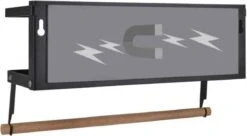 Merkloos Kruidenrek Zwart - Multifunctioneel Ophangbaar Keukenrek - Keukenrolhouder Zwart - Multifunctioneel Kruidenrek - Magnetisch Kruidenrek - Keuken Organizer - Koelkast Rek -Thuisopslag 1200x662 2