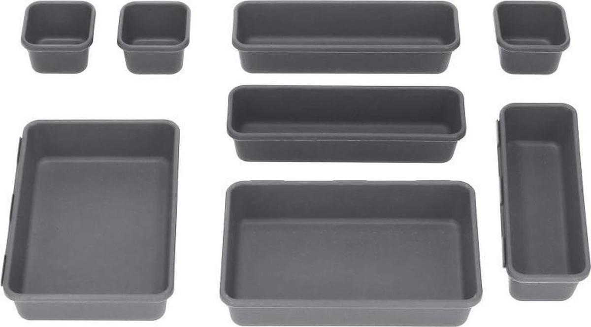 Merkloos Springos Lade Organizer | Opbergbakjes | Lade Verdeler | Voor Keuken En Bureau | Badkamer | Lade Bakjes | Make Up Organizer | 8 Delen | Grijs 11 Merkloos Springos Lade Organizer | Opbergbakjes | Lade Verdeler | Voor Keuken En Bureau | Badkamer | Lade Bakjes | Make Up Organizer | 8 Delen | Grijs - Afbeelding 9