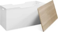 Alice's Garden Speelgoedkist TOBIAS - 80x40 Cm - Grenenhout - Naturel/Wit -Thuisopslag 1200x664 3