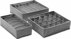 Kleding Opbergbox Set - Opvouwbare Kastlade Verdeler / Onder Bed Organizer Opberger - Opbergen Van BH/Sokken/Stropdassen/Riemen/Ondergoed - Opbergbak - Kledingkast Kast Lade Ladeverdeler Opbergsysteem Opbergdoos Met Vakken - Set Van 3 Stuks -Thuisopslag 1200x668 1