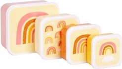 A Little Lovely Company - Brooddoos - Broodtrommel - Lunch & Snack Box Set Van 4 - Regenbogen 19 A Little Lovely Company - Brooddoos - Broodtrommel - Lunch & Snack Box Set Van 4 - Regenbogen -Thuisopslag 1200x683