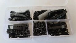 Merkloos Schilderij Haakjes + Schroeven Set - Canvas - Fotolijst - Zaagtandhangers - Zwart