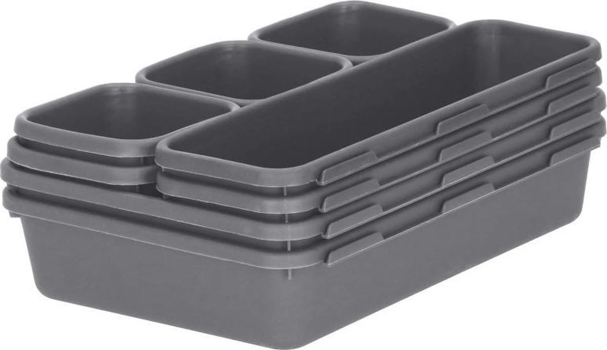 Merkloos Springos Lade Organizer | Opbergbakjes | Lade Verdeler | Voor Keuken En Bureau | Badkamer | Lade Bakjes | Make Up Organizer | 8 Delen | Grijs 8 Merkloos Springos Lade Organizer | Opbergbakjes | Lade Verdeler | Voor Keuken En Bureau | Badkamer | Lade Bakjes | Make Up Organizer | 8 Delen | Grijs - Afbeelding 6