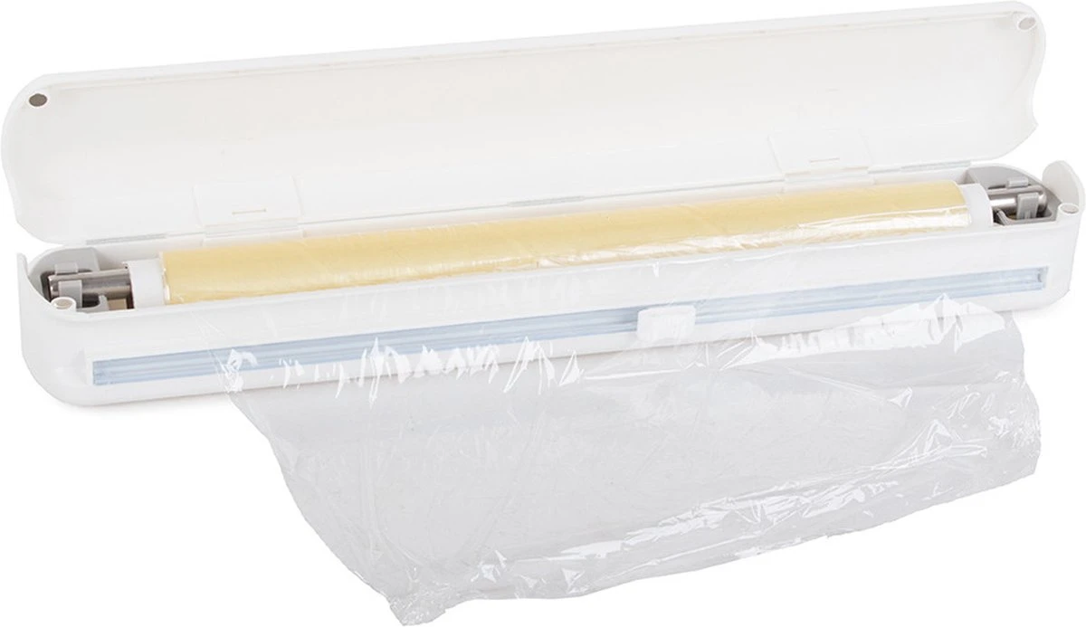 Merkloos Keuken Foliedispenser - Rollenhouder - Foliesnijder - Foliehouder - Aluminiumfolie Houder - Vershoudfolie - Keuken Organizers - Wit 5 Merkloos Keuken Foliedispenser - Rollenhouder - Foliesnijder - Foliehouder - Aluminiumfolie Houder - Vershoudfolie - Keuken Organizers - Wit - Afbeelding 3