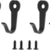 FSW-Products - 4 Stuks - Ophanghaken - Kapstokhaken - Sleutelhaken - Muurhaken - Zwart - Wandhaken - Keukenhaken - Handdoekhaken - Haakjes - Haken - Ophanghaakjes - Haakjes Voor Sleutels - Industrieel -Thuisopslag 1200x694 6