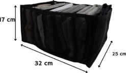 Orange85 Kledingkast Organizer - Broeken Lade Organizer - Lade Organizer 9 Vakken - Zwart - 2 Stuks - Ordenen -Thuisopslag 1200x697 2