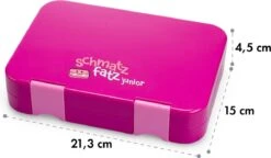 Schmatzfatz Junior Lunchbox 6 Vakken 21,3 X 15 X 4,5 Cm (BxHxD) -Thuisopslag 1200x698 1