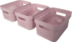 Curver Infinity Dots Opbergmanden - 4.5L - 3 Stuks - Roze - Recycled Kunststof - Opbergmandjes -Thuisopslag 1200x701 2