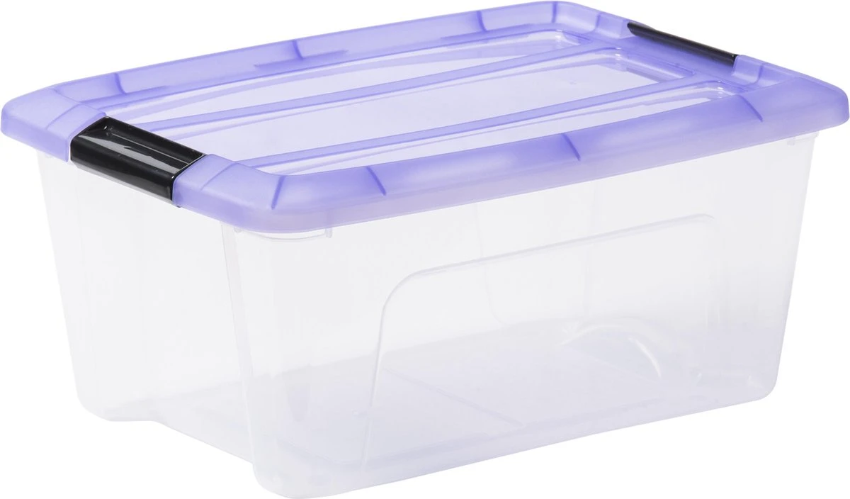 IRIS Topbox Opbergbox - 5 Stuks Van 15L - Kunststof - Transparant/Multicolor 7 IRIS Topbox Opbergbox - 5 Stuks Van 15L - Kunststof - Transparant/Multicolor - Afbeelding 5