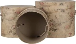 Clayre & Eef Hoedendoos Set Van 3 Ø 23x20 Cm Beige Roze Karton Bloemen Opbergdoos Cadeaudoos 15 Clayre & Eef Hoedendoos Set Van 3 Ø 23x20 Cm Beige Roze Karton Bloemen Opbergdoos Cadeaudoos -Thuisopslag 1200x707 6