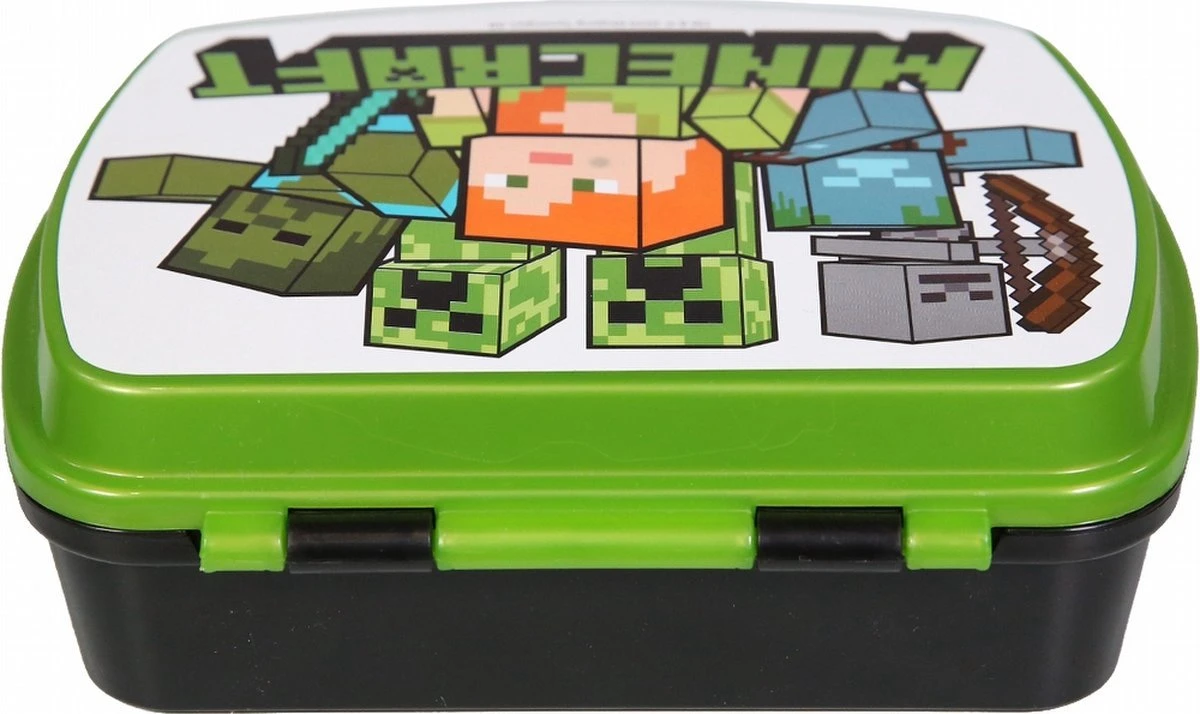 Mickey Mouse Minecraft Broodtrommel - 17x14 Cm - Brooddoos - Sandwich Box 8 Mickey Mouse Minecraft Broodtrommel - 17x14 Cm - Brooddoos - Sandwich Box - Afbeelding 6