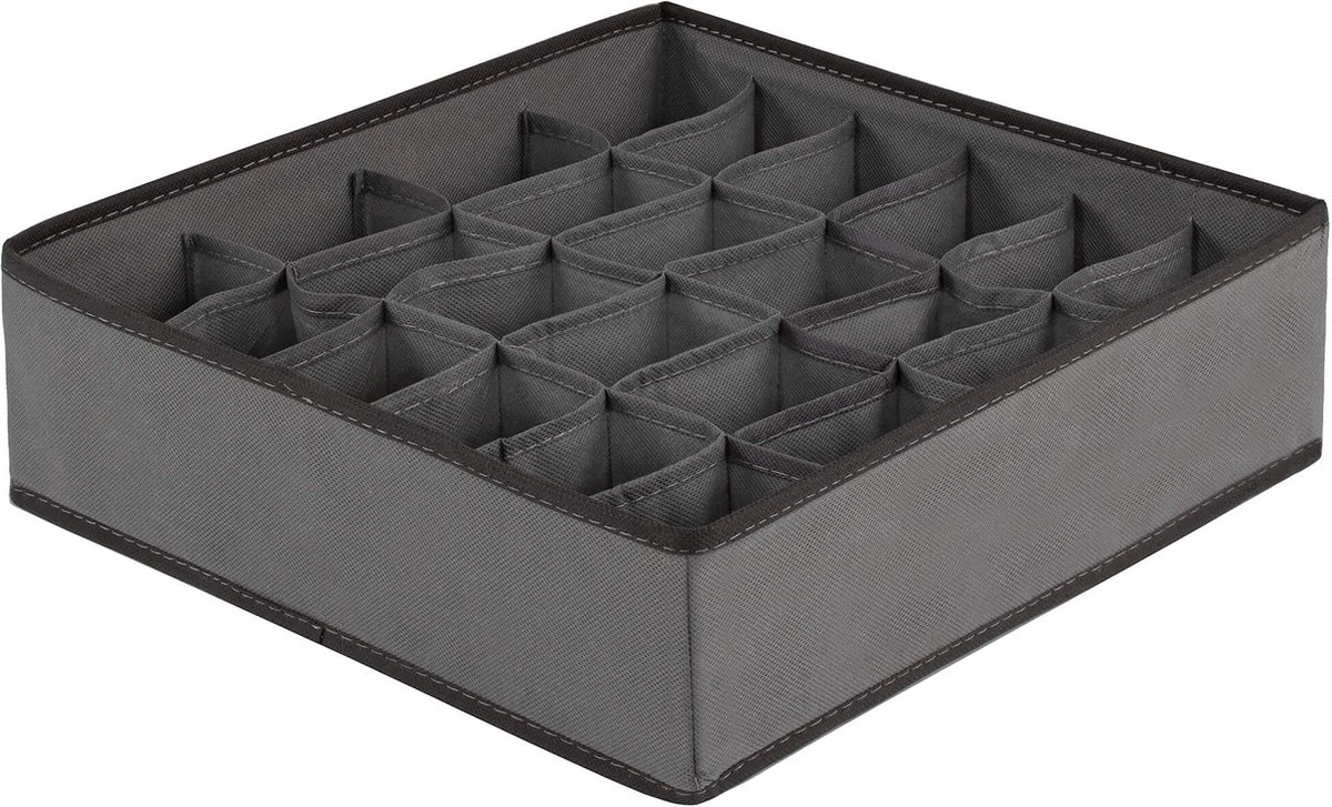 Springos Lade Organizer | Kleding Organizer | Ondergoed Organizer | 24 Vakken | Grijs | 33 X 33 Cm 12 Springos Lade Organizer | Kleding Organizer | Ondergoed Organizer | 24 Vakken | Grijs | 33 X 33 Cm - Afbeelding 10