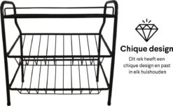 Zindoo Kruidenrek Zwart 3-laags Staand - Specerijen Rek - Kruiden Rek - Duurzaam RVS - Anti Slip Onderzijde - Specerijenstandaard – Keukenorganizer - Spice Rack - Kitchen Rack - Spice Organizer Keukenaccessoire - ZIN-SR05 -Thuisopslag 1200x737 2