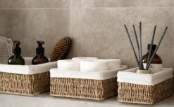 ESSIBLE Set Van 3 Stuks - Luxe Manden - Opbergmand - Geweven - Decoratieve - Handgemaakte - Rechthoekige - Manden - Katoen - Riet -Thuisopslag 1200x742 4