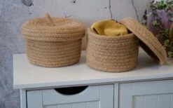 Oliva's - Jute Mandjes - Opbergmand - Opbergbakje - Opbergmandjes - 3L - Set Van 2 Stuks -Thuisopslag 1200x747