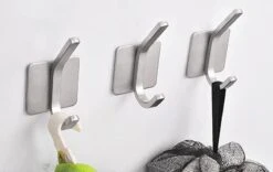 Zelfklevende Ophanghaak RVS | Jashaak | Ophanghaken | Metaal | Handdoek Haak | Plak Haak | Tape | Kapstok | Muur Haak | Wandhaak | Zelfklevend | Badkamer Haken | Zonder Boren -Thuisopslag 1200x758 2