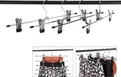 TopHangers [Set Van 20] - Metalen Broekhangers / Knijperhangers 40cm Breed Met Verschuifbare Anti-slip Knijpers Perfect Voor Alle Soorten Broeken En Rokken 40cm Breed -Thuisopslag 1200x762 1
