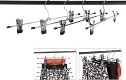 Nancy's Kledinghangers - 20 X Metalen Broekhanger - Kledinghanger - Kleerhanger (extra Breed) - Antislip - 40 X 10,5 Cm - Verchroomd -Thuisopslag 1200x765 5