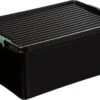 5Five Opslagbak/organizer - Met Deksel - Zwart - Kunststof - 60 Liter - 58 X 39 X 35 Cm