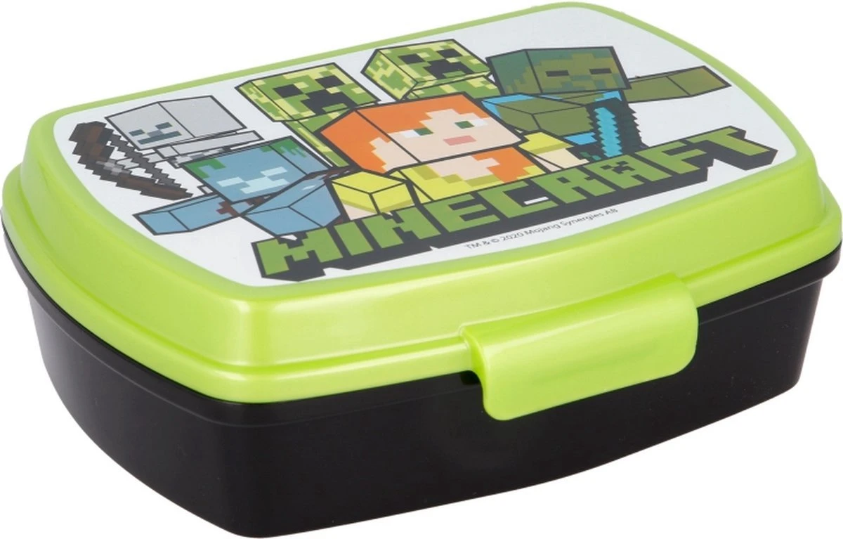 Mickey Mouse Minecraft Broodtrommel - 17x14 Cm - Brooddoos - Sandwich Box 3 Mickey Mouse Minecraft Broodtrommel - 17x14 Cm - Brooddoos - Sandwich Box