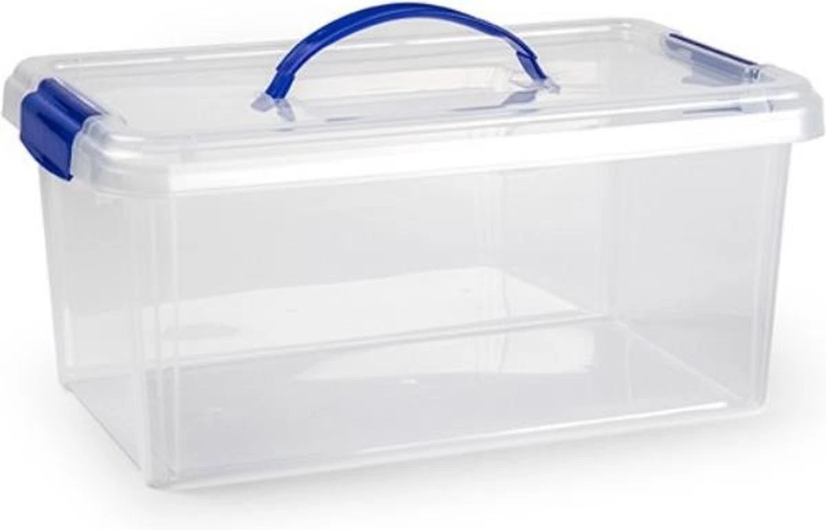 Opslagbak/organizer Met Deksel 10 Liter Transparant - Opbergbakken - 38,5 X 23 X 17,5 Cm 3 Opslagbak/organizer Met Deksel 10 Liter Transparant - Opbergbakken - 38,5 X 23 X 17,5 Cm