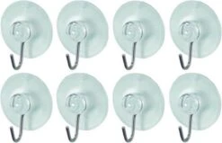 Premium Zuignap Haakjes - 8 Stuks - 3cm Diameter - Ophanghaakjes - Ophanghaken - Badkamerhaken - Keukenhaken