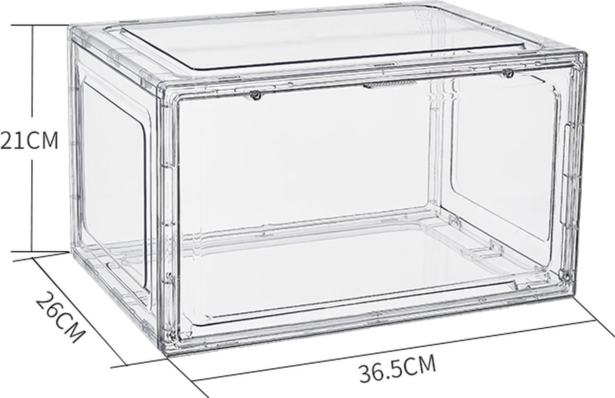 Repus - Schoenen Doos - Premium Quality - Shoe Box - Transparant Opberger - Sneakers Display - Shoes Collector - Limited Edition - Magneetsluiting - Opstapelbaar - 1 Stuk 4 Repus - Schoenen Doos - Premium Quality - Shoe Box - Transparant Opberger - Sneakers Display - Shoes Collector - Limited Edition - Magneetsluiting - Opstapelbaar - 1 Stuk - Afbeelding 2