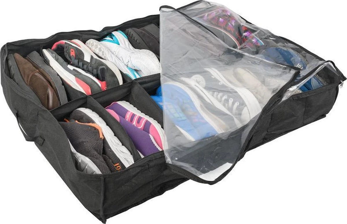 Merkloos Decopatent® Schoenen Organizer - 12 Paar Schoenen - Opberg Tas - Opbergzak Met Rits - Schoenen Opbergen Onder Bed Of In De Kast 8 Merkloos Decopatent® Schoenen Organizer - 12 Paar Schoenen - Opberg Tas - Opbergzak Met Rits - Schoenen Opbergen Onder Bed Of In De Kast - Afbeelding 6
